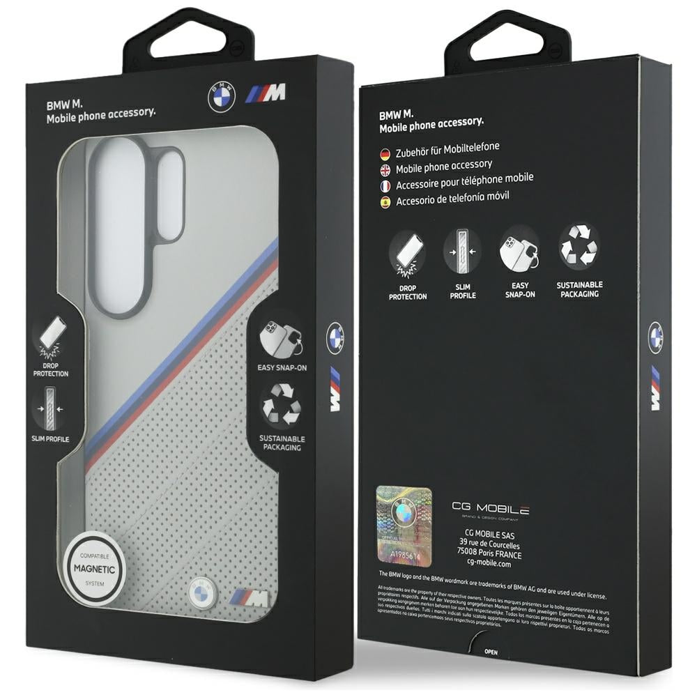 BMW Tricolor Metal Logo MagSafe Case til Samsung Galaxy S26 Ultra - Grå