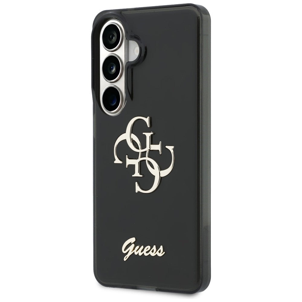 Guess IML Big Metal 4G Script-kasse til Samsung Galaxy S26 - sort