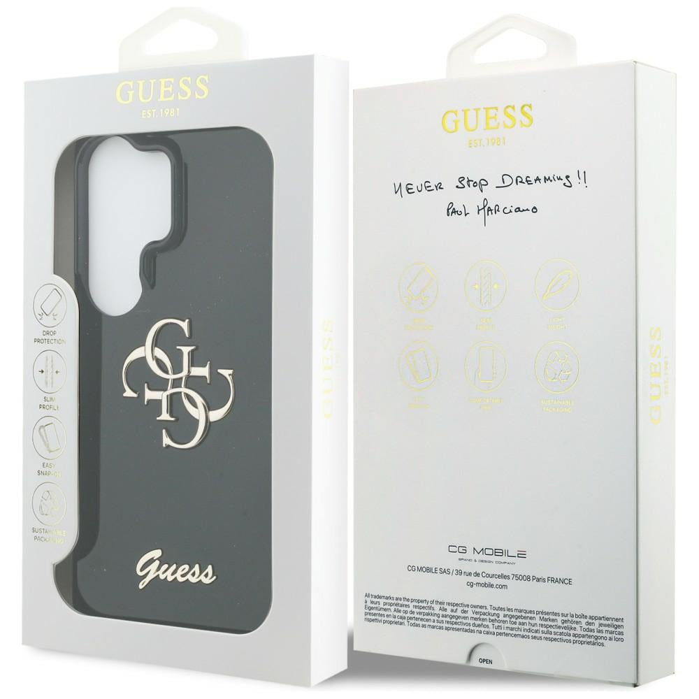 Guess IML Big Metal 4G Script-kasse til Samsung Galaxy S26 Ultra - sort