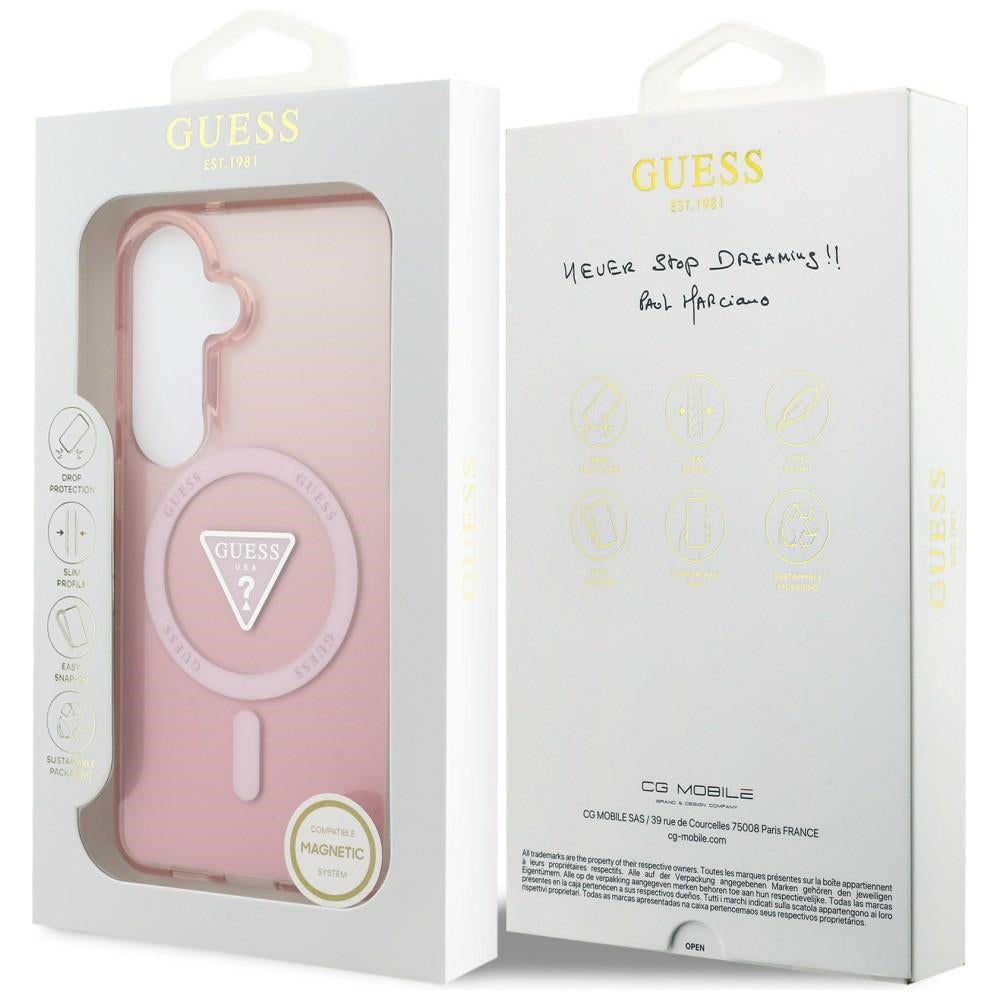 Guess IML Gradient Triangle MagSafe Case til Samsung Galaxy S26 - Pink