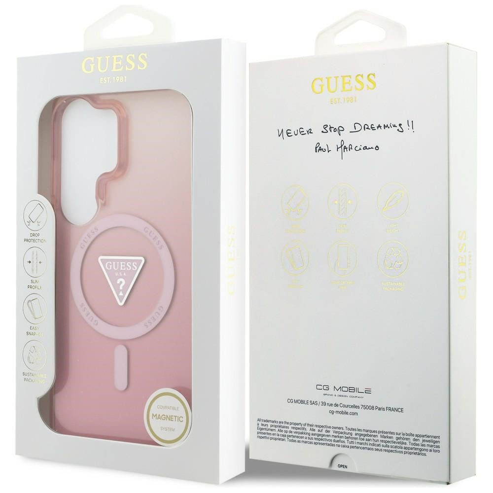 Guess IML Gradient Triangle MagSafe Case til Samsung Galaxy S26 Ultra - Pink