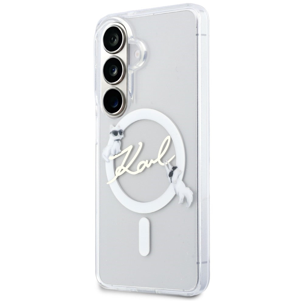 Karl Lagerfeld IML KC Script MagSafe Case til Samsung Galaxy S26 Plus - gennemsigtigt