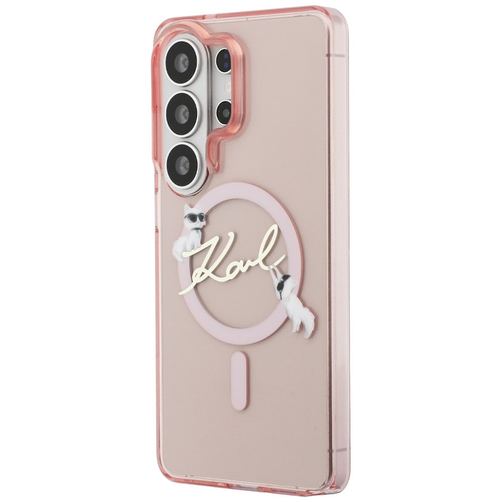 Karl Lagerfeld IML KC Script MagSafe Case for Samsung Galaxy S26 Ultra - Pink