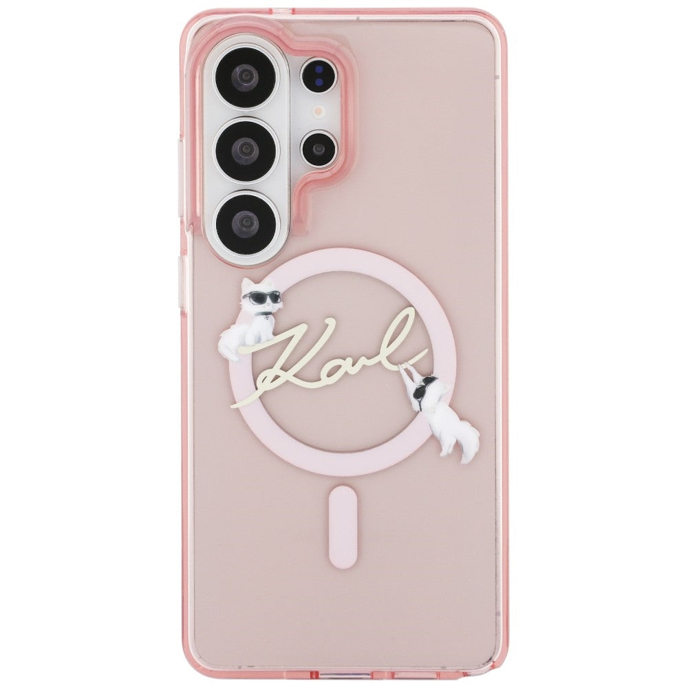 Karl Lagerfeld IML KC Script MagSafe Case for Samsung Galaxy S26 Ultra - Pink