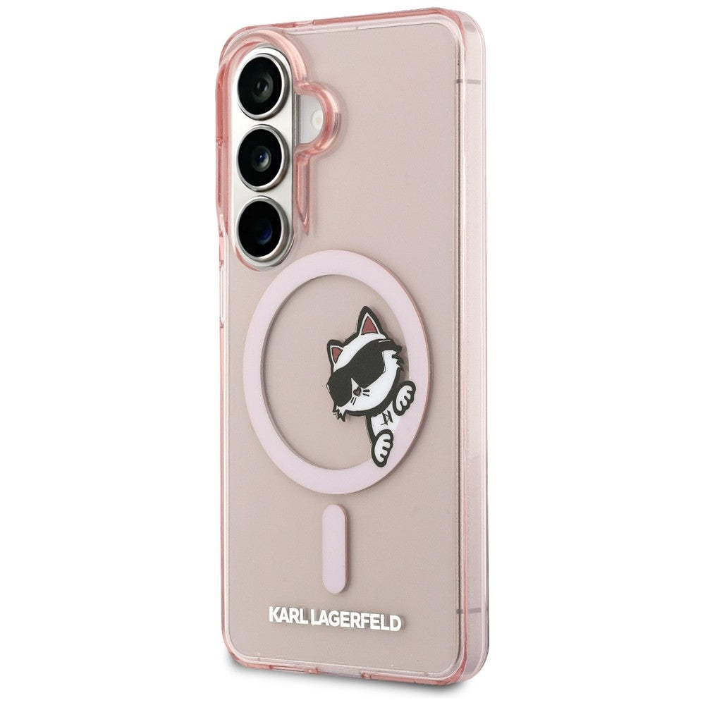 Karl Lagerfeld IML Peekaboo Choupette MagSafe Case til Samsung Galaxy S26 - Pink