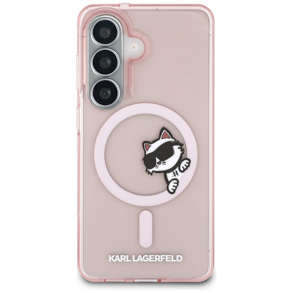 Karl Lagerfeld IML Peekaboo Choupette MagSafe Case til Samsung Galaxy S26 - Pink
