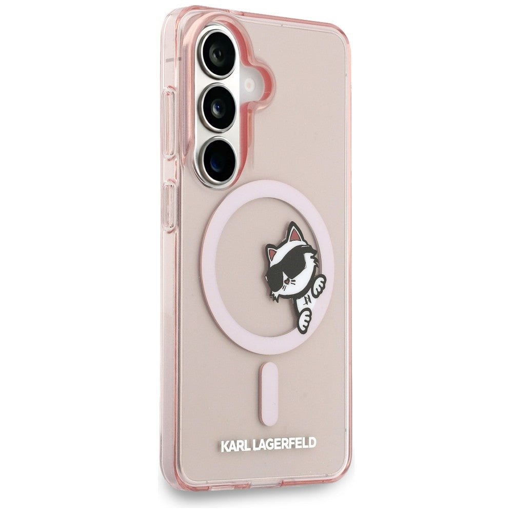 Karl Lagerfeld IML Peekaboo Choupette MagSafe Case til Samsung Galaxy S26 - Pink