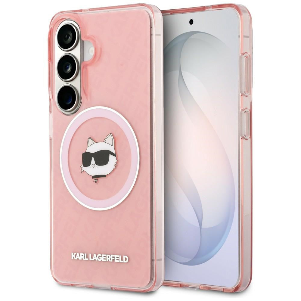Karl Lagerfeld IML Gentaget Choupette MagSafe Case til Samsung Galaxy S26 Plus - Pink