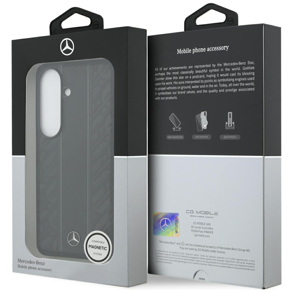 Mercedes Laurel Leaves Vertical Stripes MagSafe Case til Samsung Galaxy S26 - sort