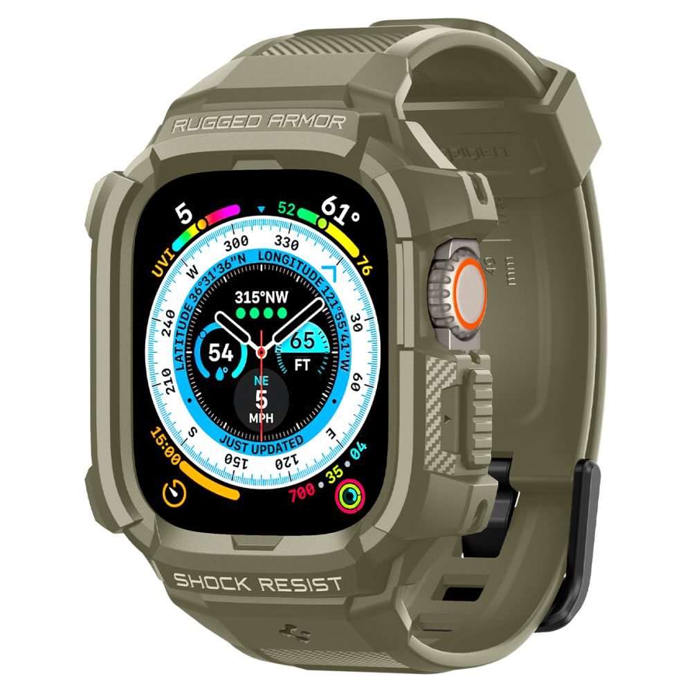 Spigen Rugged Armor ”Pro” Apple Watch Ultra 1 / 2 / 3 / 4 (49 Mm) Vintage Khaki
