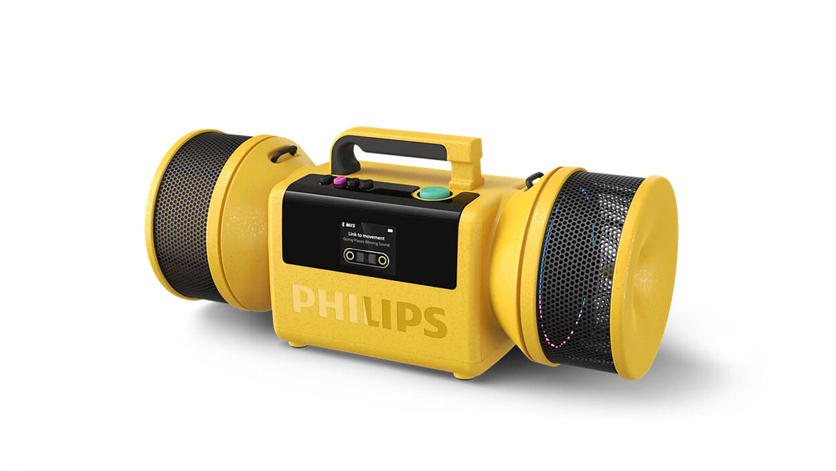 Philips The Tube Bærbar stereohøjttaler Gul 140 W