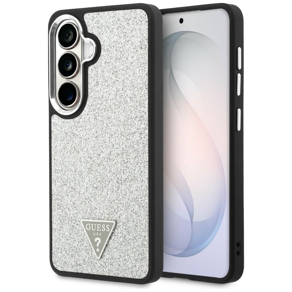 Guess Fixed Glitter Triangle MagSafe-kasse til Samsung Galaxy S26+ - sølv