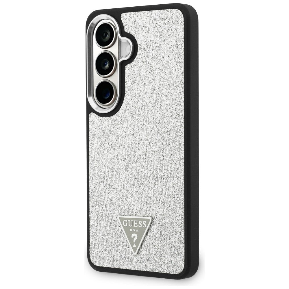 Guess Fixed Glitter Triangle MagSafe-kasse til Samsung Galaxy S26+ - sølv