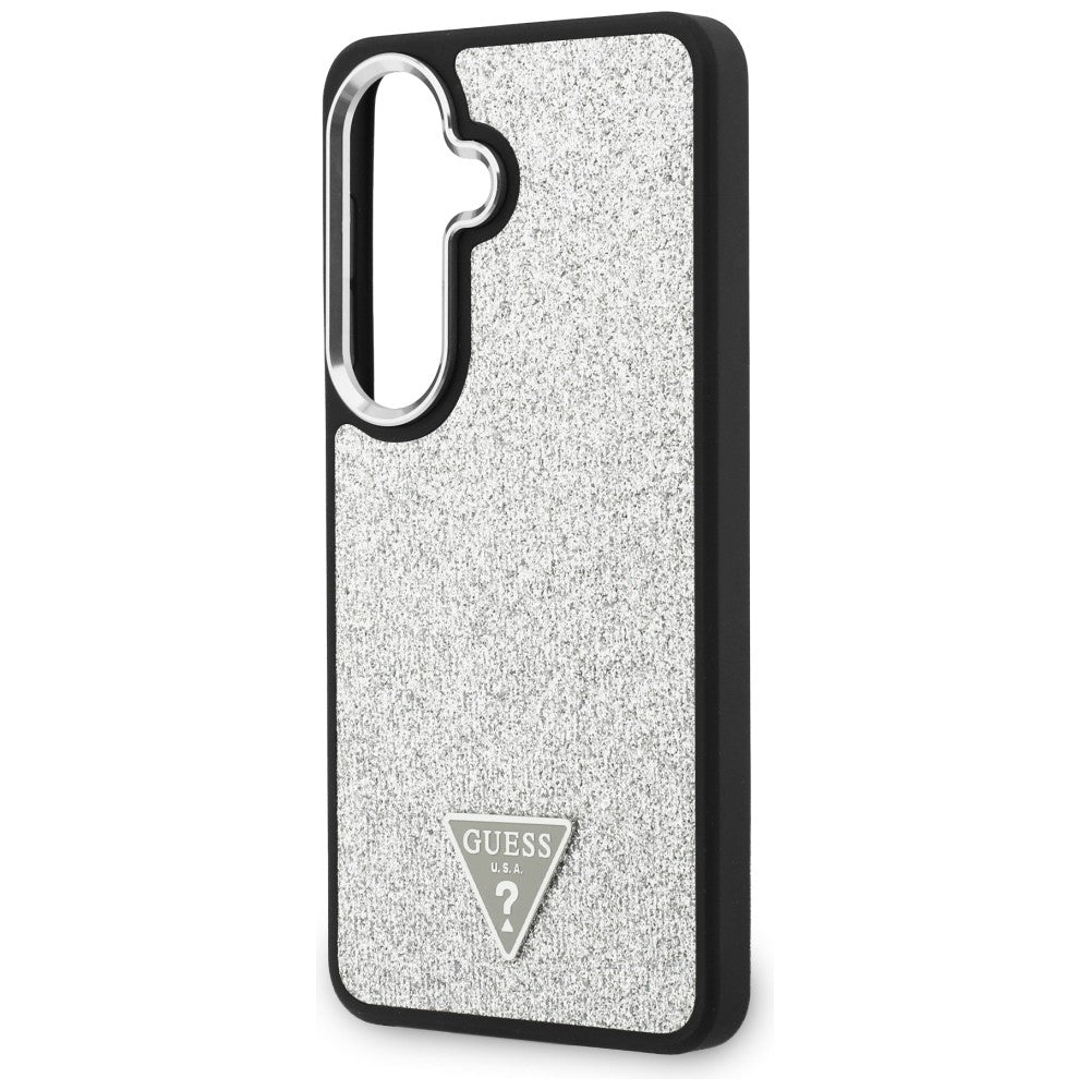 Guess Fixed Glitter Triangle MagSafe-kasse til Samsung Galaxy S26+ - sølv