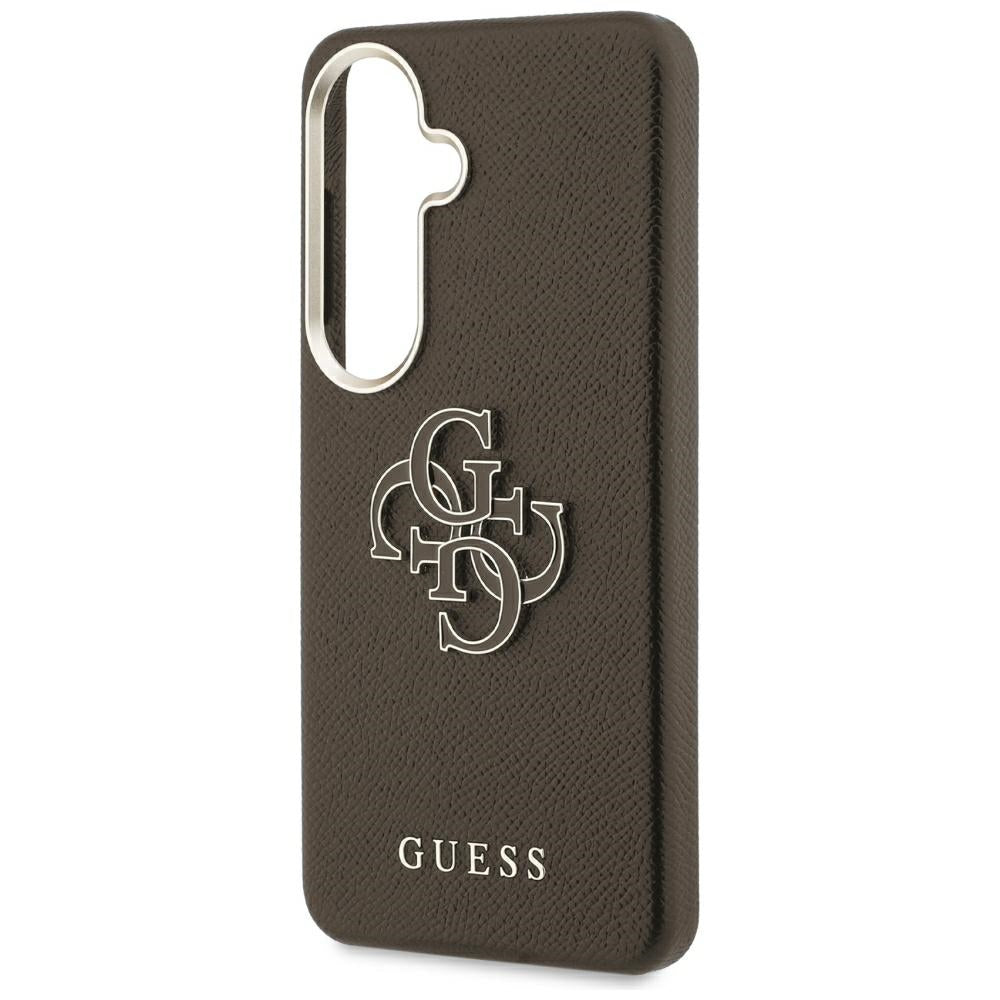 Guess Grained Big 4G Metal Logo Case til Samsung Galaxy S26 - Brunt