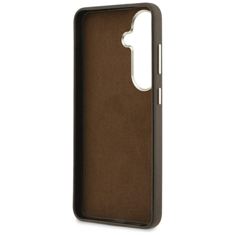 Guess Grained Big 4G Metal Logo Case til Samsung Galaxy S26 - Brunt