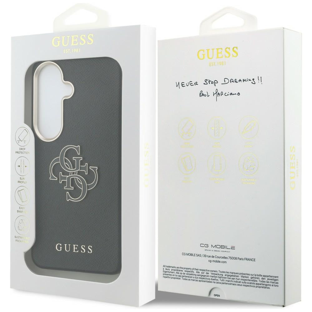 Guess Grained Big 4G Metal Logo case til Samsung Galaxy S26+ - sort