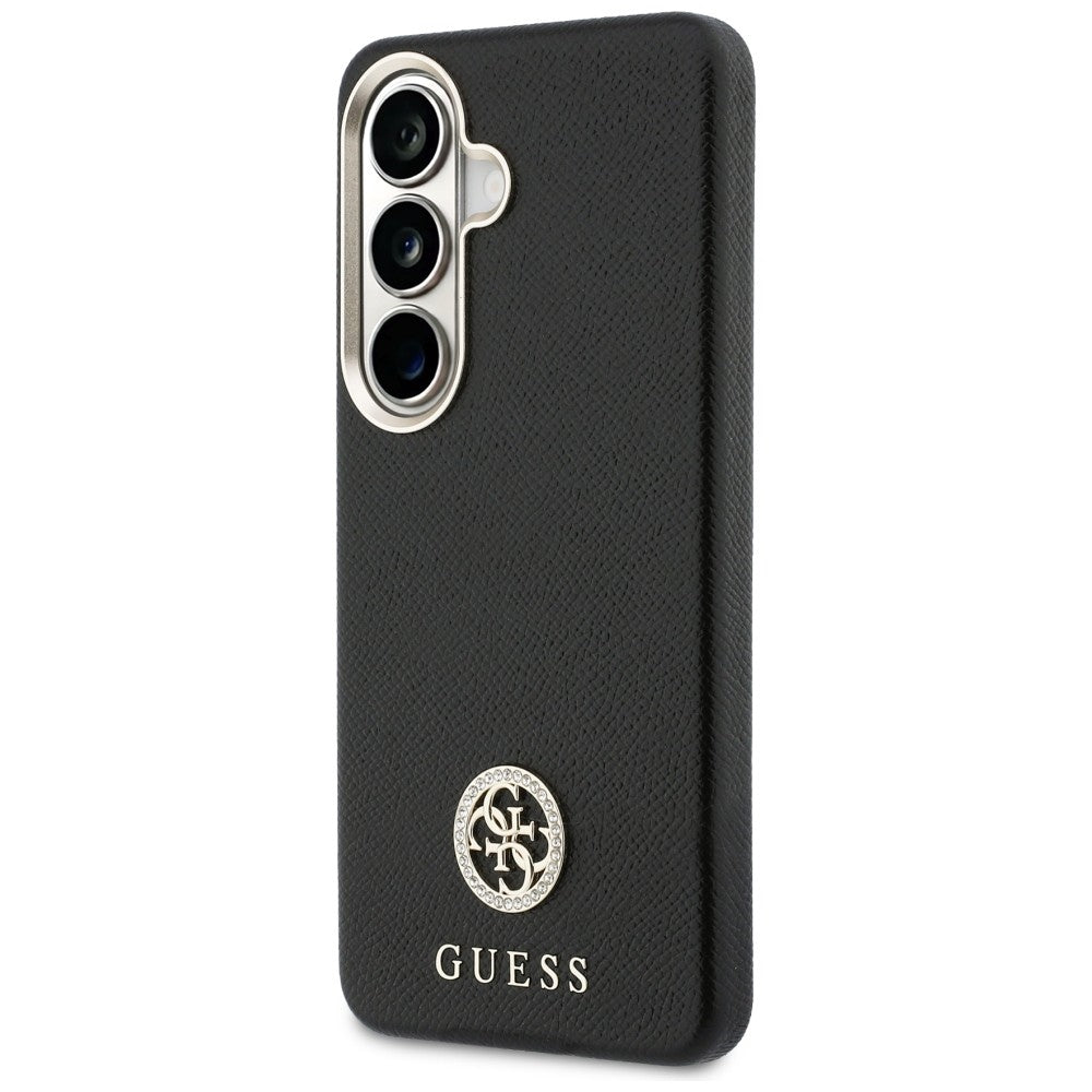 Guess Rhinestone Round Logo MagSafe Case til Samsung Galaxy S26+ - sort