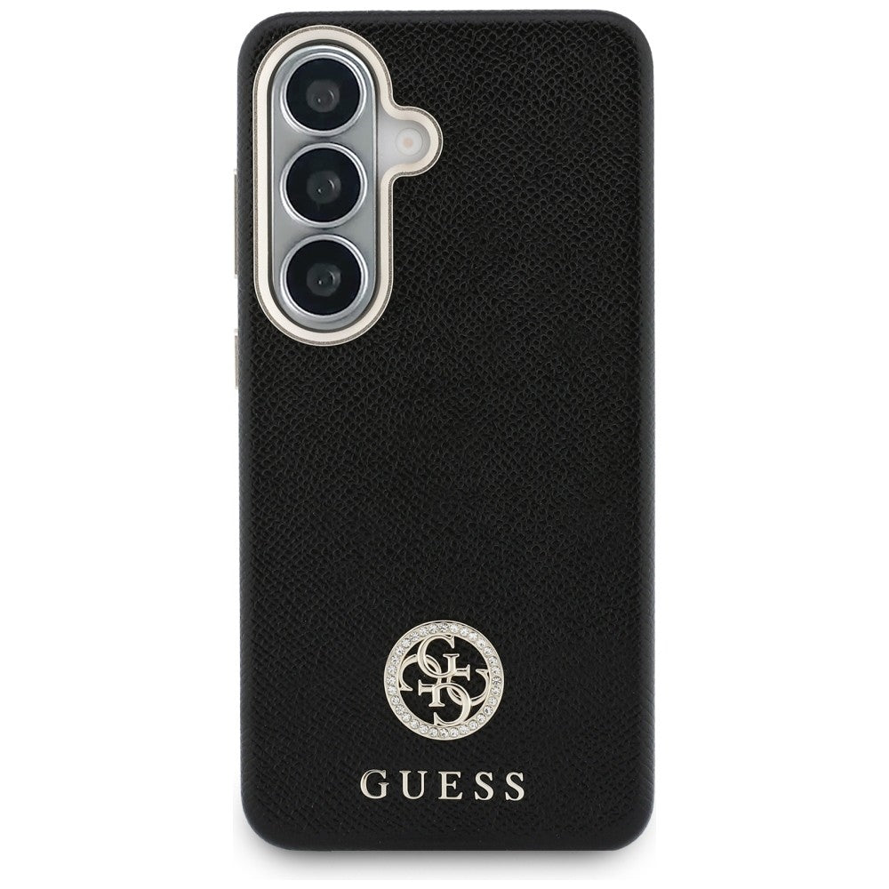 Guess Rhinestone Round Logo MagSafe Case til Samsung Galaxy S26+ - sort