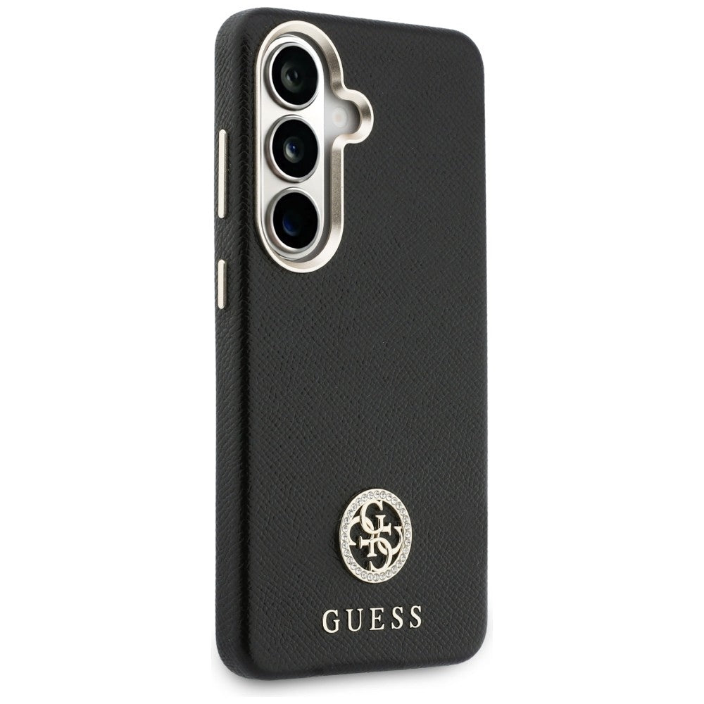 Guess Rhinestone Round Logo MagSafe Case til Samsung Galaxy S26+ - sort