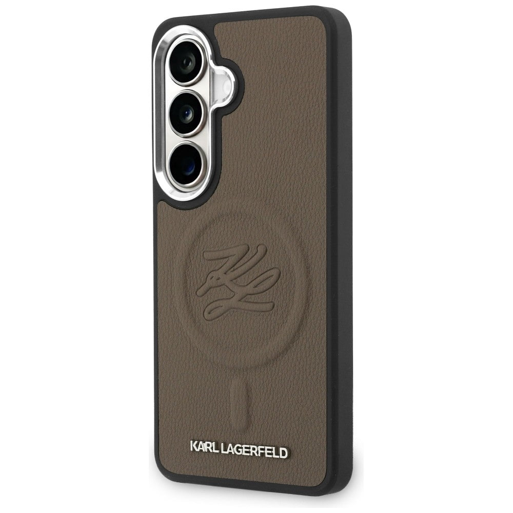 Karl Lagerfeld Embossed Ring Initialer MagSafe Case til Samsung Galaxy S26 - Brown
