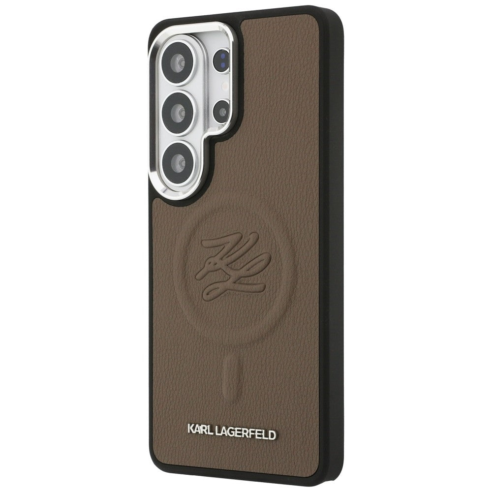 Karl Lagerfeld Embossed Ring Initialer MagSafe Case til Samsung Galaxy S26 Ultra - Brown
