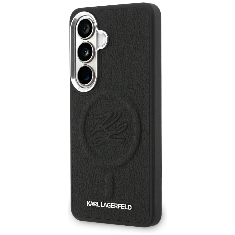 Karl Lagerfeld Embossed Ring Initialer MagSafe Case til Samsung Galaxy S26+ - sort