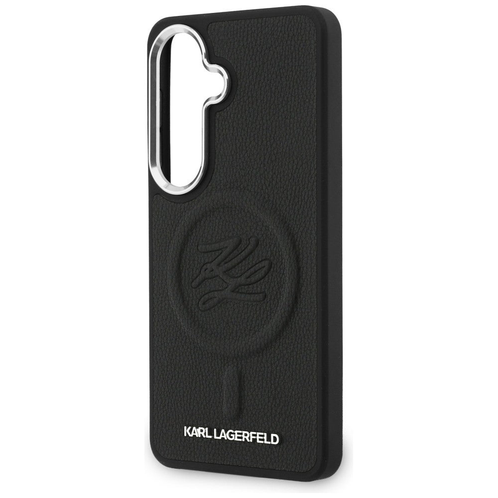 Karl Lagerfeld Embossed Ring Initialer MagSafe Case til Samsung Galaxy S26+ - sort