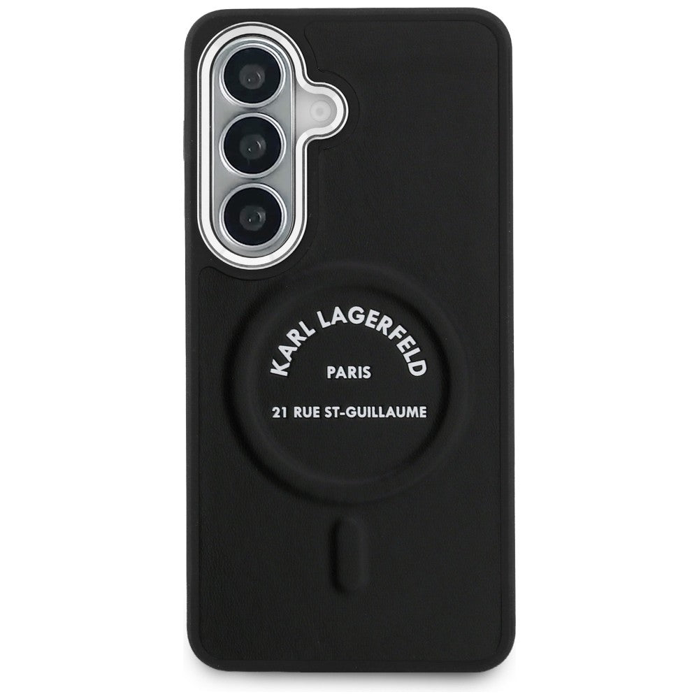 Karl Lagerfeld Embossed Ring RSG Logo MagSafe Case til Samsung Galaxy S26 - sort