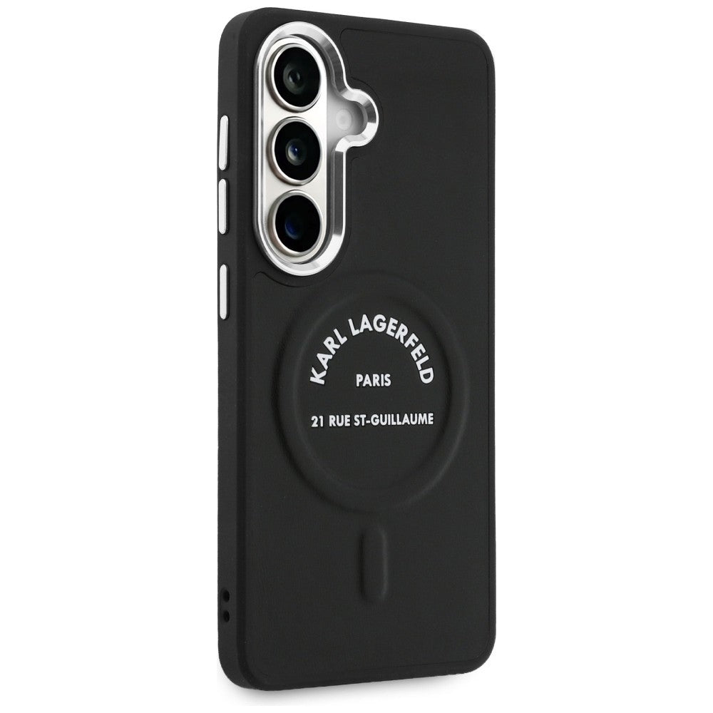 Karl Lagerfeld Embossed Ring RSG Logo MagSafe Case til Samsung Galaxy S26 - sort