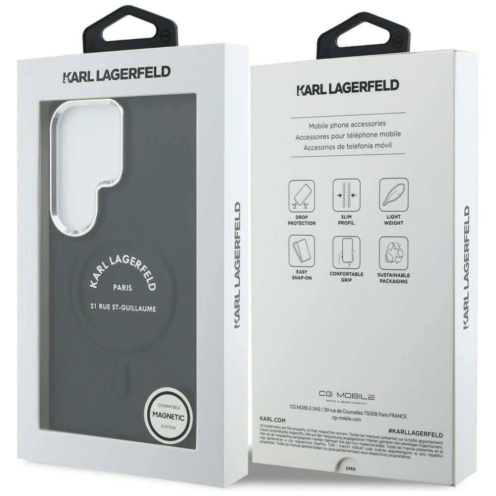 Karl Lagerfeld Embossed Ring RSG Logo MagSafe Case til Samsung Galaxy S26 Ultra - sort