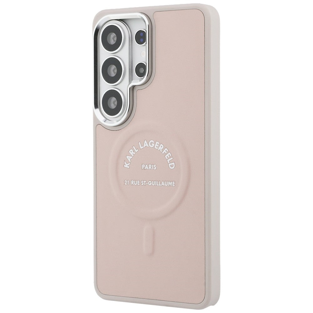 Karl Lagerfeld Embossed Ring RSG Logo MagSafe Case til Samsung Galaxy S26 Ultra - Pink