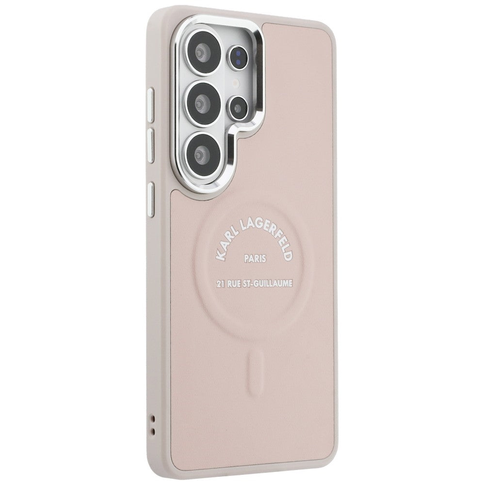 Karl Lagerfeld Embossed Ring RSG Logo MagSafe Case til Samsung Galaxy S26 Ultra - Pink