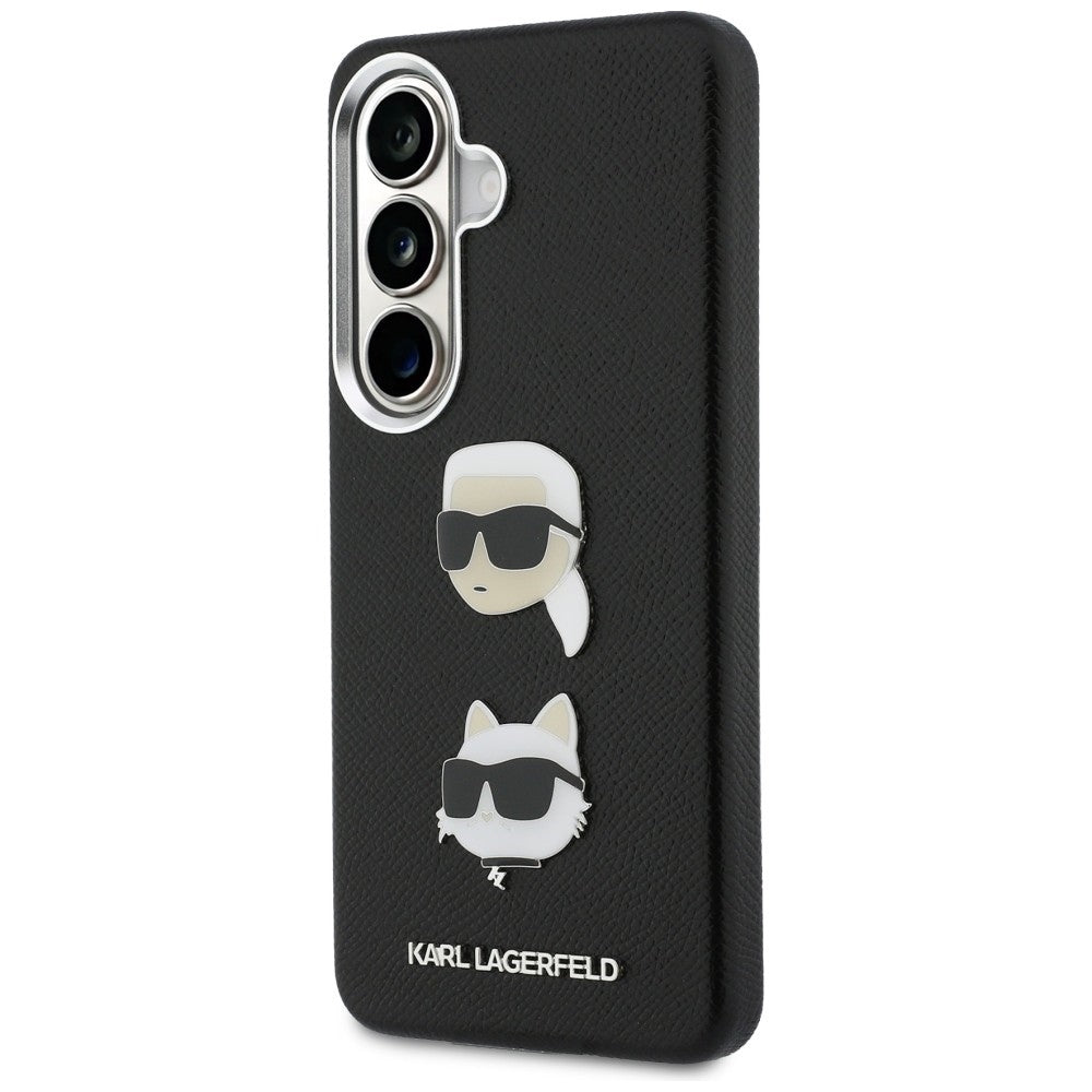 Karl Lagerfeld Saffiano Dobbelthovedet metalfoder til Samsung Galaxy S26 - sort