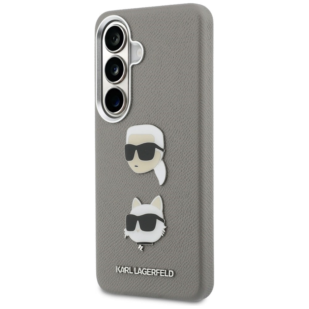 Karl Lagerfeld Saffiano Double Heads Metallkasse til Samsung Galaxy S26 - sølv