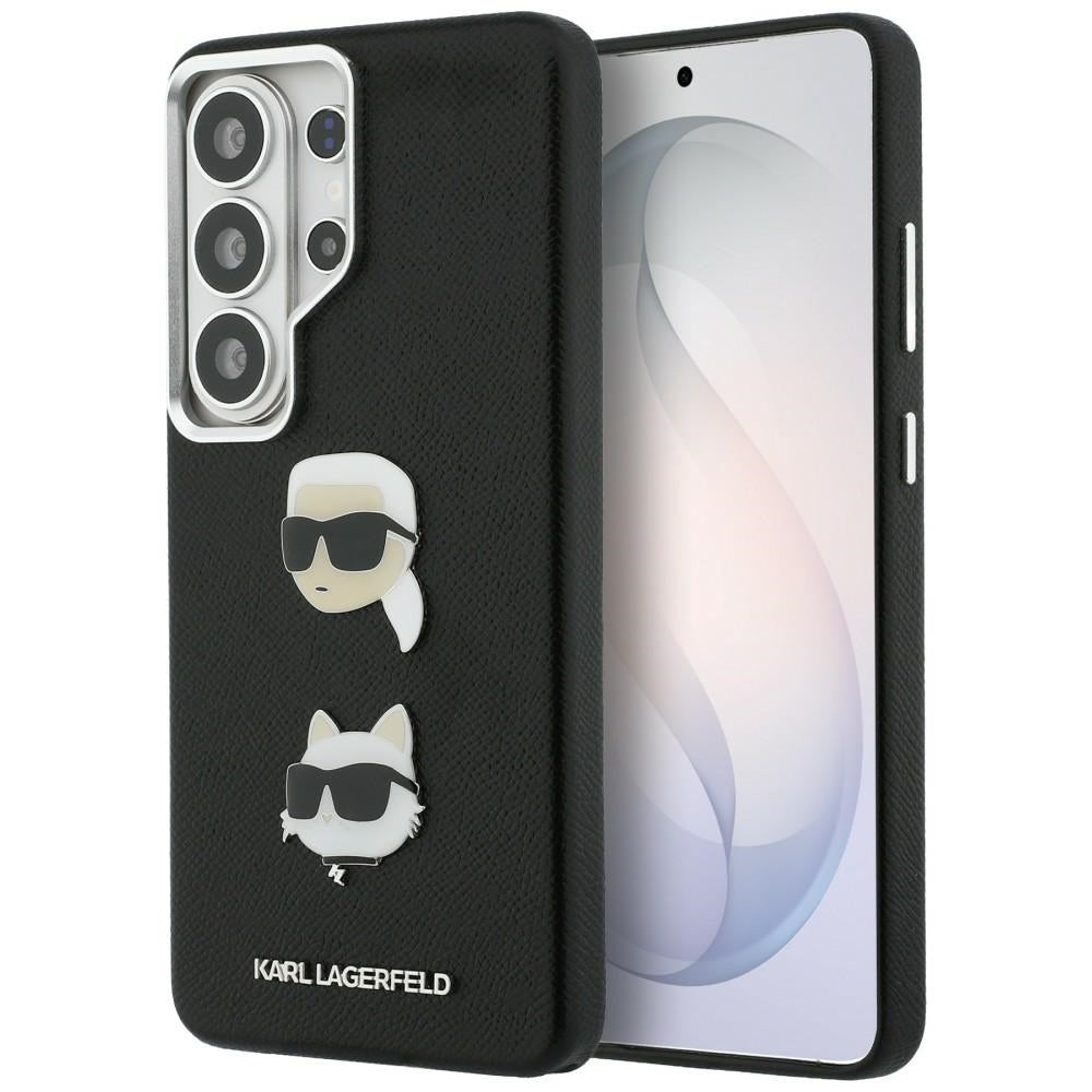 Karl Lagerfeld Saffiano Dobbelthovedet metalfoder til Samsung Galaxy S26 Ultra - sort