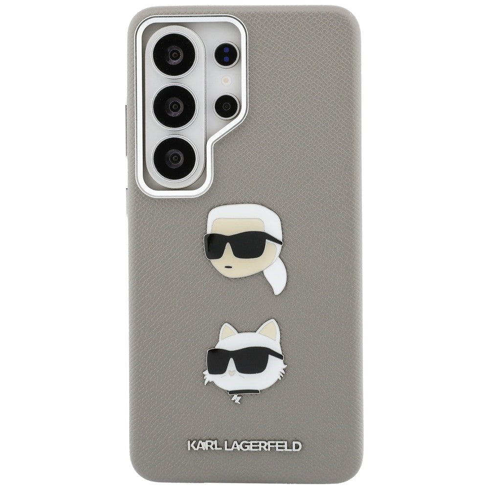Karl Lagerfeld Saffiano Double Heads Metallkasse til Samsung Galaxy S26 Ultra - sølv