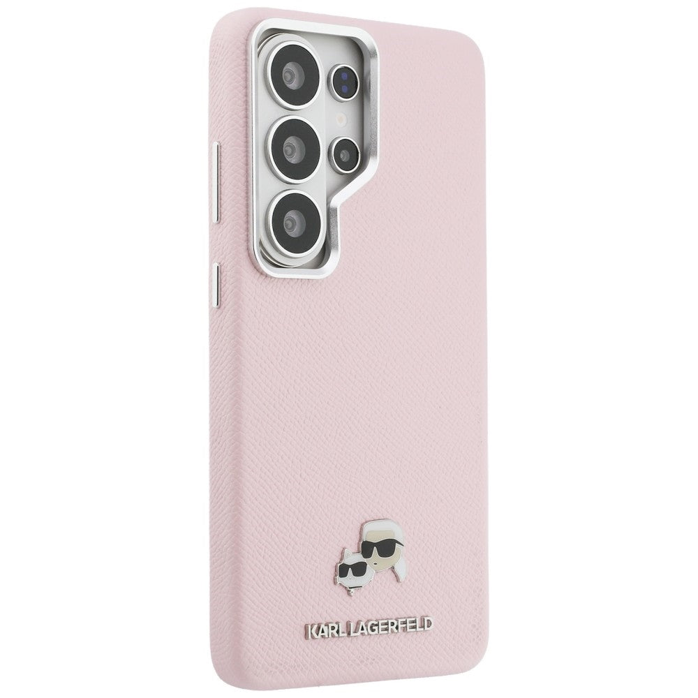 Karl Lagerfeld Saffiano KC Metal Logo MagSafe Case til Samsung Galaxy S26 Ultra - Pink