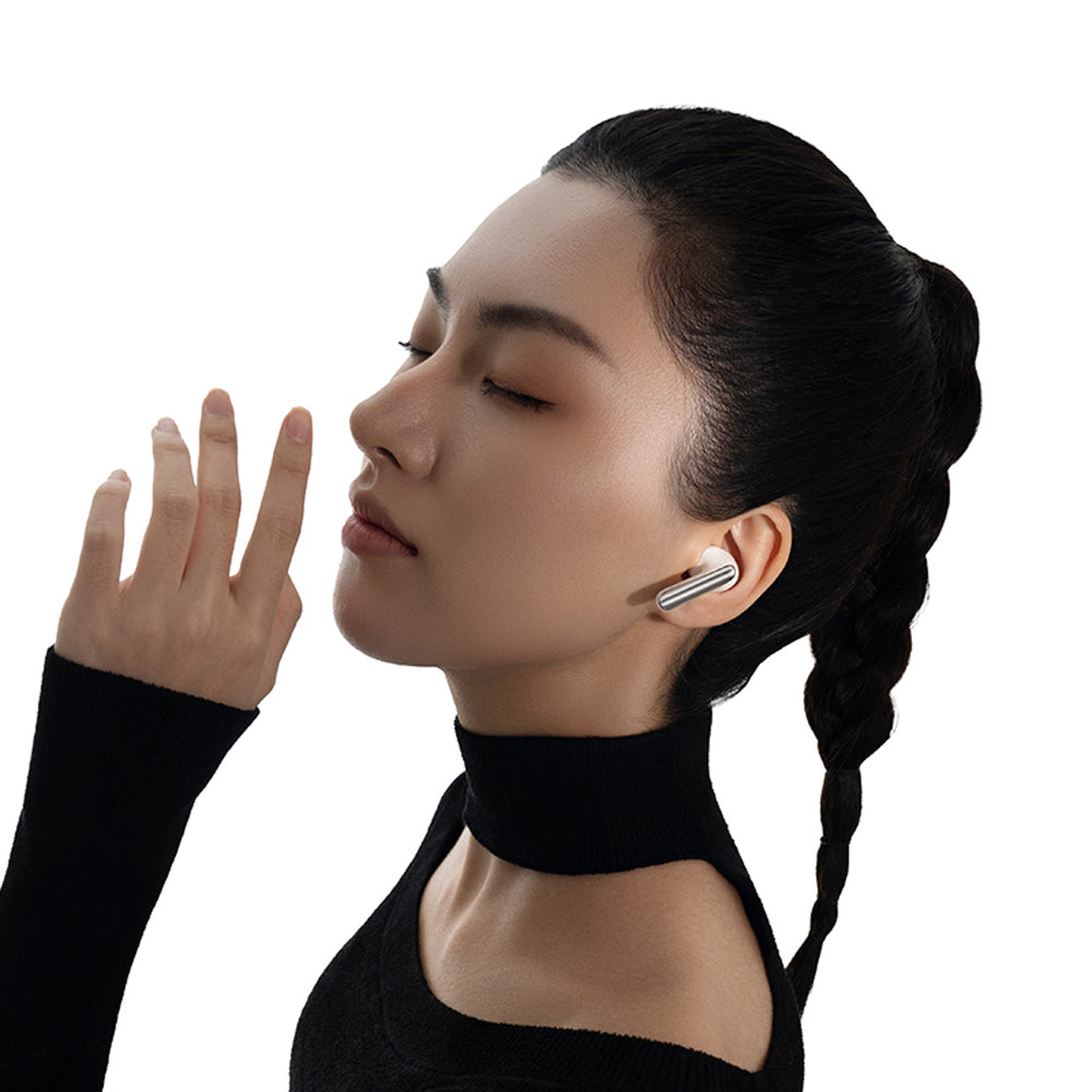 QCY Melobuds N60 Wireless In-Ear Headphones with LDAC and ANC Noise Cancellation - White