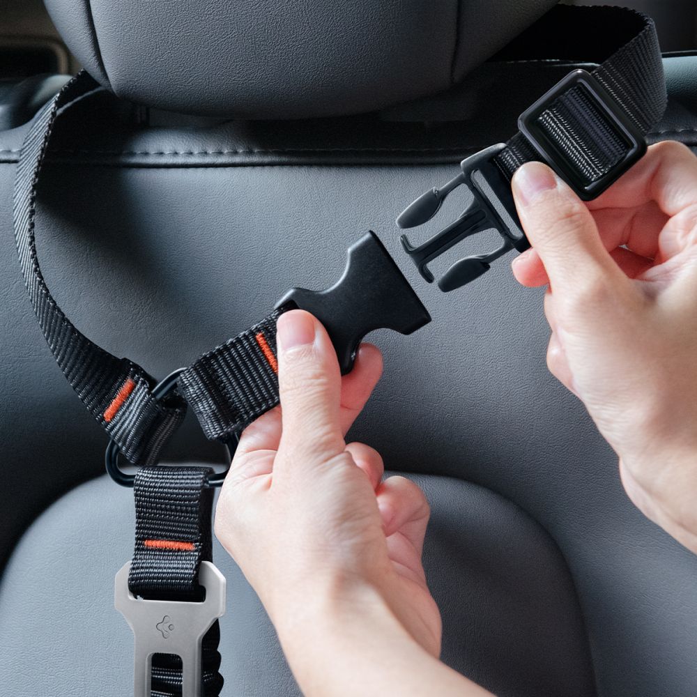 Spigen PS100 Universal Pet Seat Belt - sort