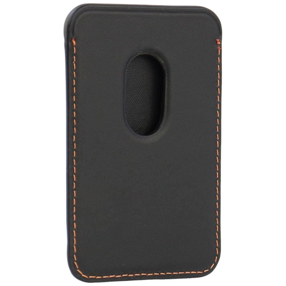 Lamborghini Urus D8 Genuine Leather MagSafe Magnetic Phone Wallet - sort og rød