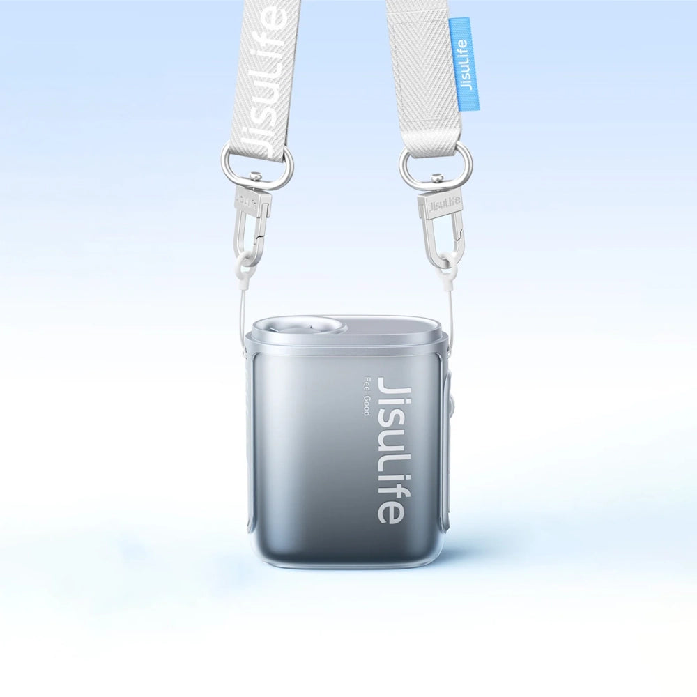 Jisulife Neck Fan 5 4500mAh Mini Fan med Lanyard - sort