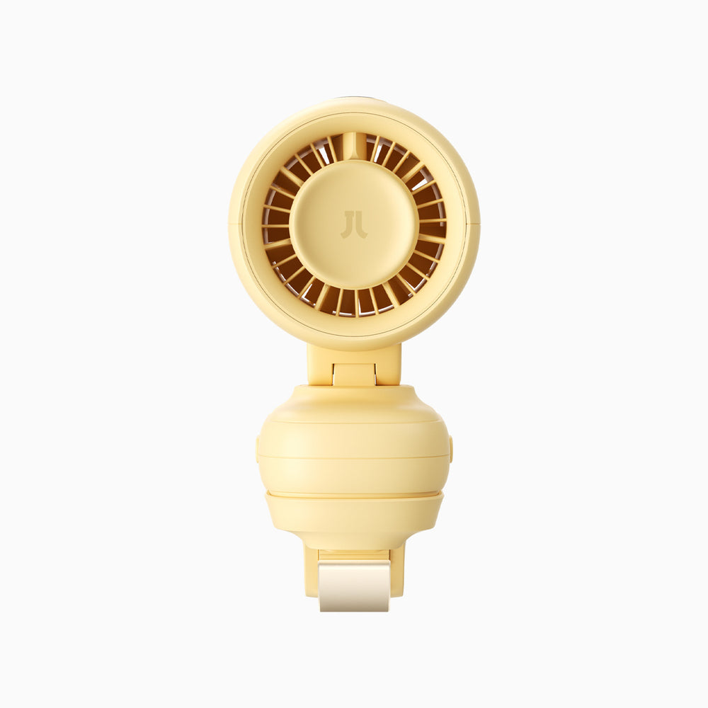Jisulife Stroller Fan 4 5000mAh Mini Fan til Stroller med Metal Clip - Gul