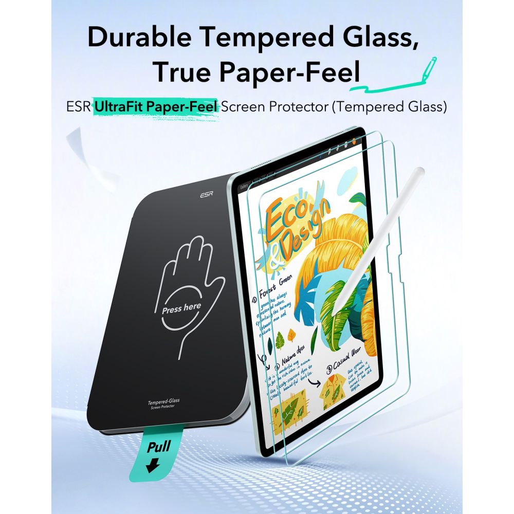ESR Paper Feel Tempered Glass til iPad Air 10.9 (2020/2022) / 11 (2024/2025/2026)