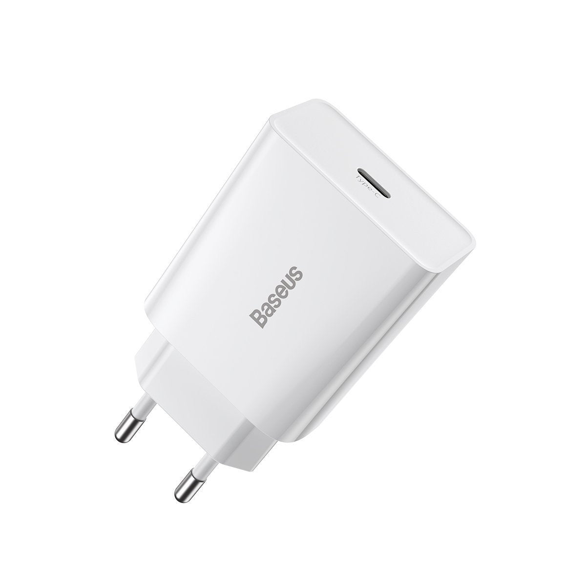Baseus Speed Mini hurtigoplader, USB-C, PD, 3A, 20W (hvid)
