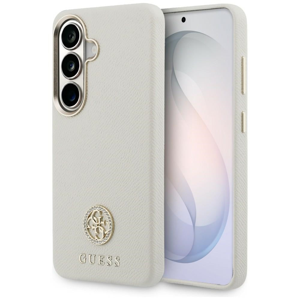 Guess Rhinestone Round Logo MagSafe Case til Samsung Galaxy S26+ - Beige