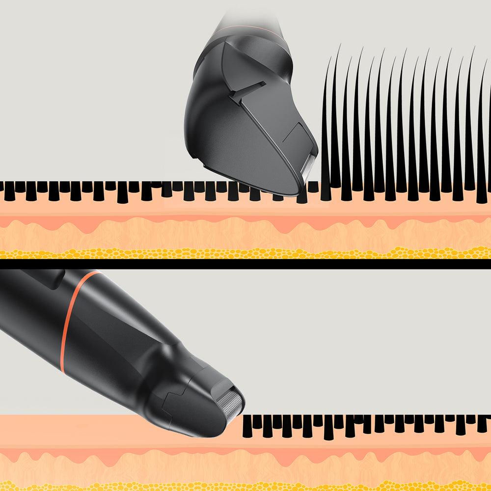MAXGROOM LK-881 multifunktions trimmer med udskiftelige spidser - sort