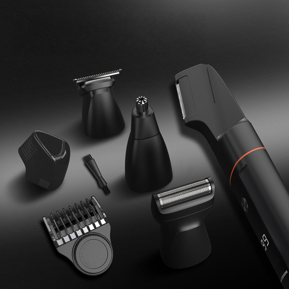 MAXGROOM LK-881 multifunktions trimmer med udskiftelige spidser - sort