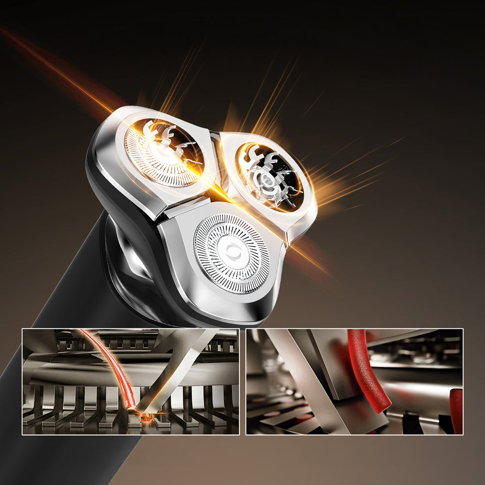 MAXGROOM M-8012 3-i-1 elektrisk barbermaskine - sort