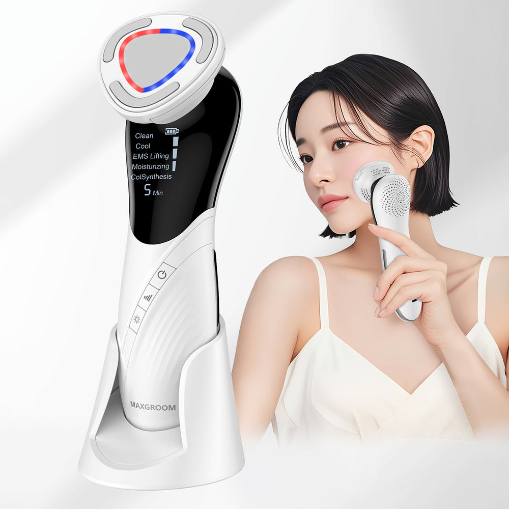 MAXGROOM D849 9-i-1-massasjeapparat med plejefunktion - hvid